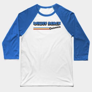 Dewey Beach, Delaware / / Retro Styled Design Baseball T-Shirt